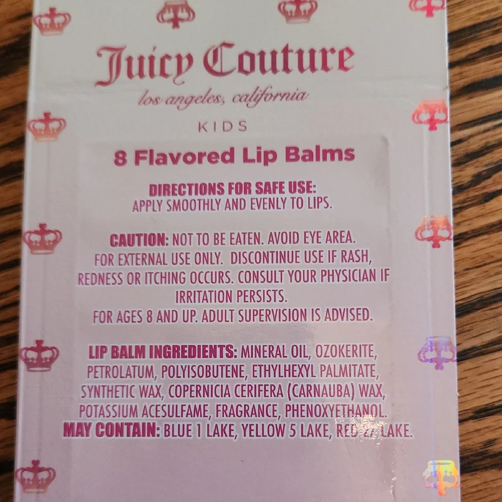 Juicy Couture Lip Balm Set Of 8 New In Pack